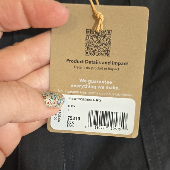 New Patagonia Women's Black Outdoor Everyday Skort Size Large - Picture 3 of 9